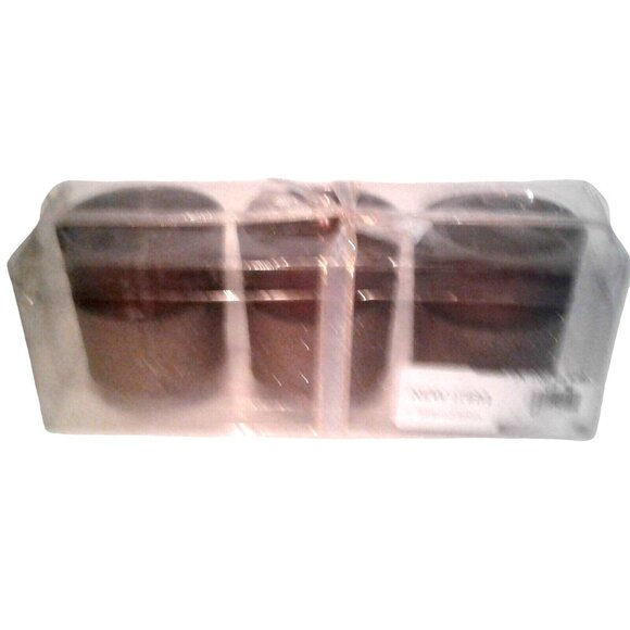 Candles Brown Glitter Bottom Tea Light  2 1/2 " Tall 2" Top Gift Box Set of 3 - Picture 12 of 12